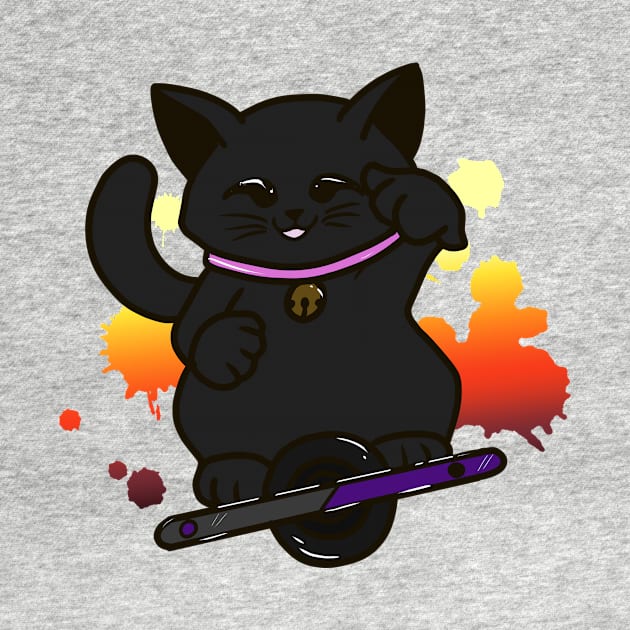 Onewheel Cat Black by KibberScreee